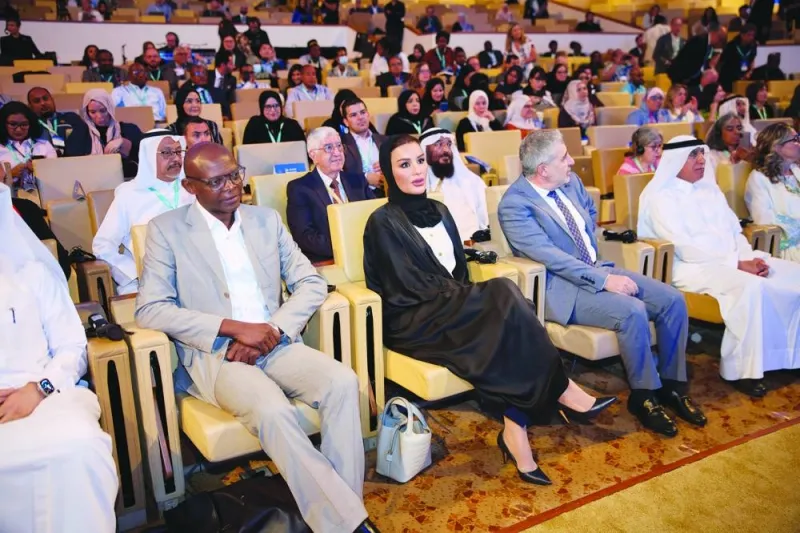 Her Highness Sheikha Moza bint Nasser attends the opening of the 17th World Congress of Bioethics. PICTURE: Aisha al-Musallam.