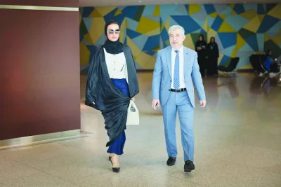 Her Highness Sheikha Moza bint Nasser and Dr Ahmad M Hasnah, president, HBKU at the 17th World Congress of Bioethics. PICTURE: Aisha al-Musallam