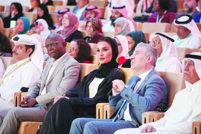 Her Highness Sheikha Moza bint Nasser at the opening of the 17th World Congress of Bioethics. PICTURE: Aisha al-Musallam.
