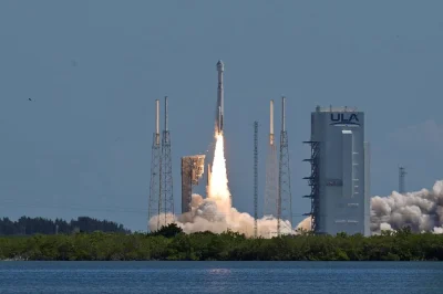 A United Launch Alliance Atlas V rocket carrying two astronauts aboard Boeing&#039;s Starliner-1 Crew Flight Test (CFT), lefts off, in Cape Canaveral, Florida, US on Wednesday. REUTERS