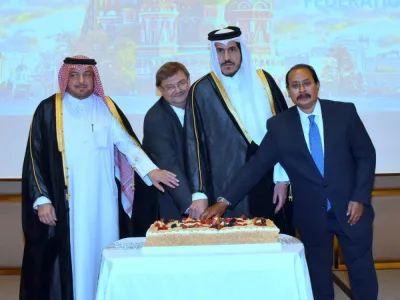 The dignitaries cut a cake to mark the occasion.  PICTURE: Thajudheen