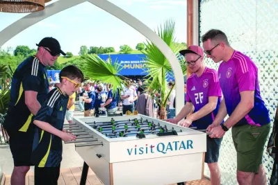People take part in one of the activities of Visit Qatar.