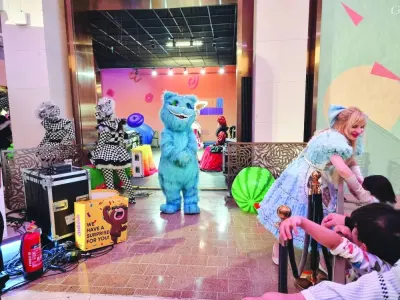 Mascots entertain Msheireb Galleria visitors. PICTURE: Joey Aguilar