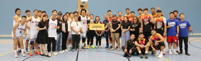 Philippine ambassador Lillibeth V Pono with the different teams during the event.