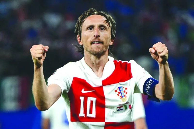 Croatia’s Luka Modric became the oldest goalscorer in European Championship on Monday. (AFP)