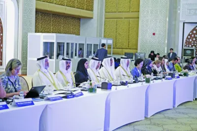 The opening session was attended by HE Speaker of the Shura Council Hassan bin Abdullah al-Ghanim and representatives of national parliaments and other delegates