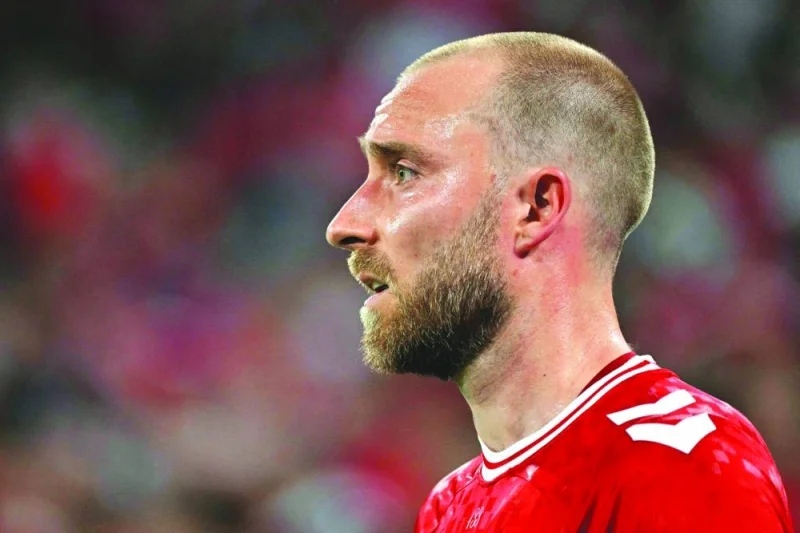 Denmark&#039;s midfielder Christian Eriksen during the UEFA Euro 2024 Group C match against Serbia at the Munich Football Arena in Munich on June 25. (AFP)