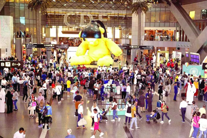 A file photo of the holiday rush at Doha&#039;s Hamad International Airport.