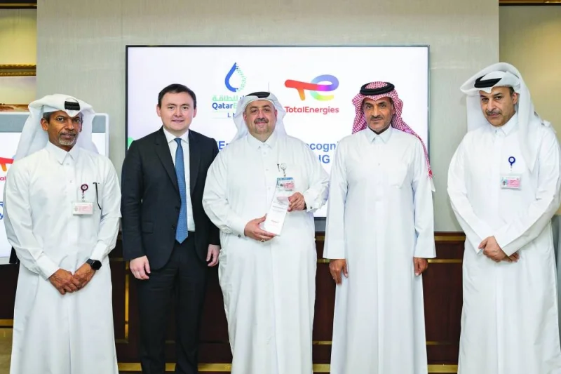 The HSE Award for Five Years without LTI in N2 operations was accepted by Khalifa Ahmed Al-Sulaiti, Chief Health, Safety, Environment, and Quality Officer, and Ahmed al-Fadhala, N2 Asset Manager; The award for 20mn Manhours Safe on the EPCOL Project was accepted by Nafez Bseiso, Chief Major Projects Officer, and Abdulaziz al-Naimi, NFPS/EPCOL Project Director, and The Beyond Excellence Award 2023 for operational excellence and outstanding performance in safety, operations, and production was accepted by Ahmad Ashkanani, QatarEnergy LNG North Onshore Operations Manager.