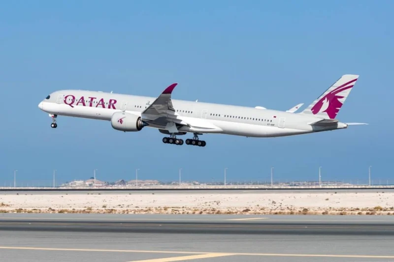A Qatar Airways Airbus A350-1000 aircraft