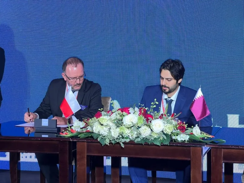 Sheikh Mohamed bin Hamad al-Thani, chairman of Anchorage Offshore Company, at the agreements signing ceremony.