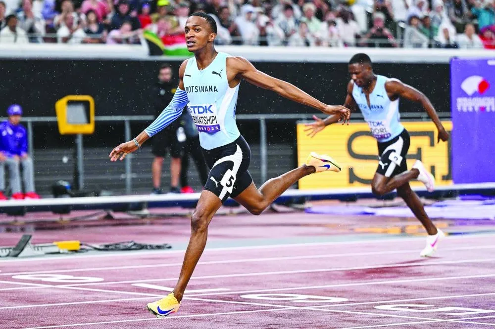 
Botswana’s Busang Collen Kebinatshipi won the men’s 400m gold. (AFP) 