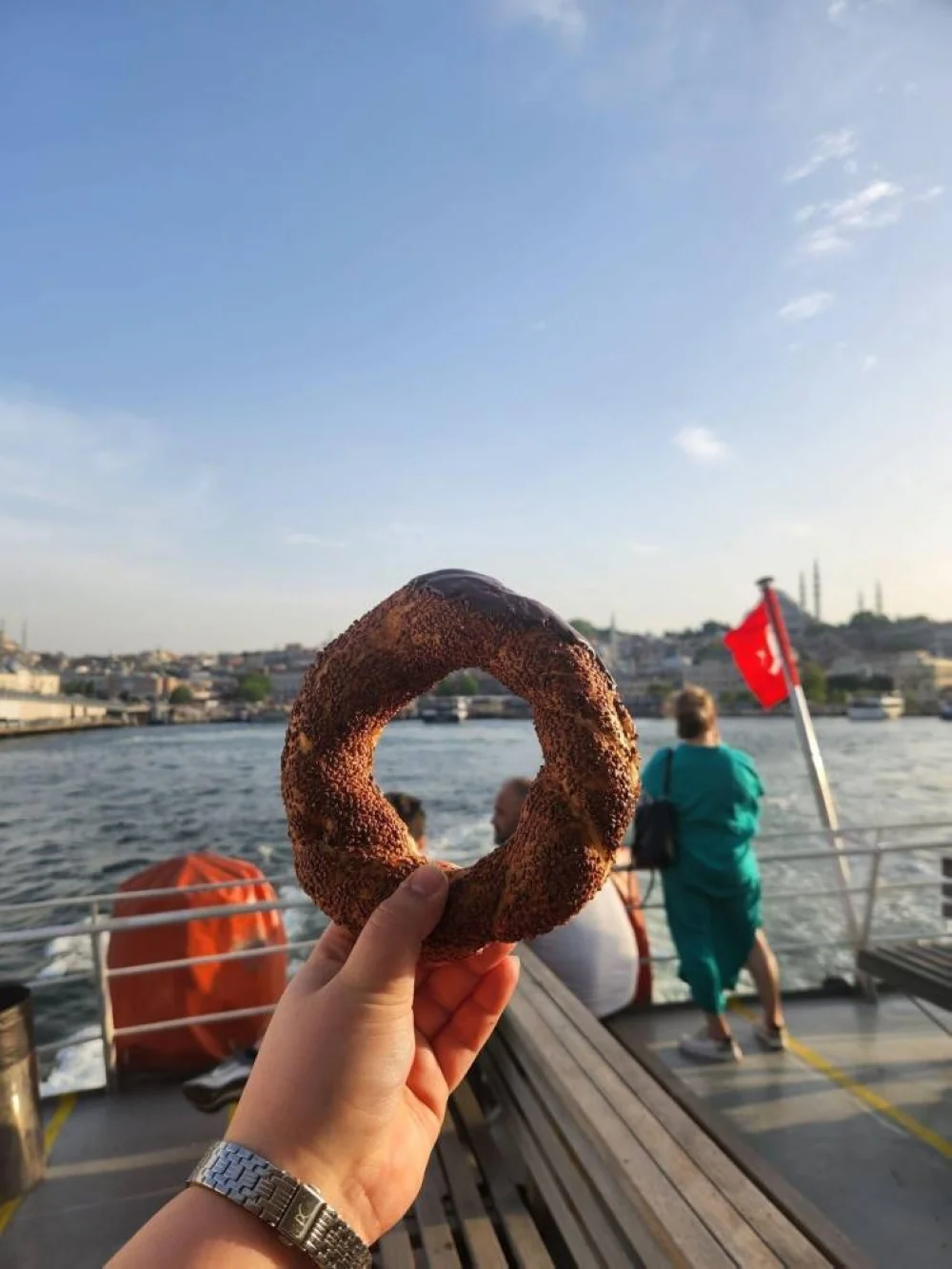 Crossing the Bosphorus to Kadıköy with a simit in hand, experiencing Istanbul like a local.