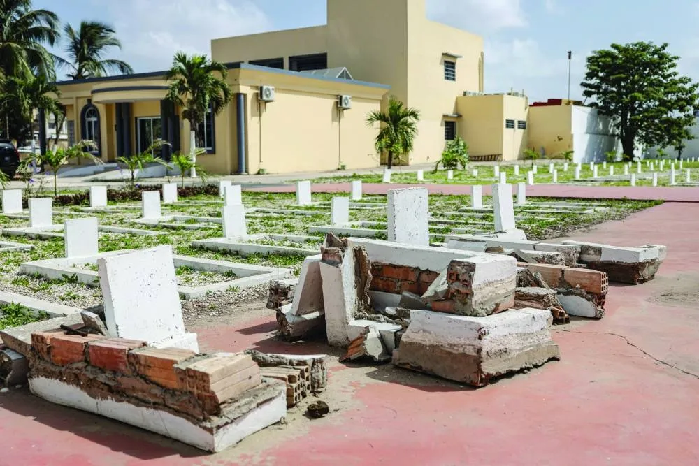 A general view of graves that were removed as part of an archeological excavation at the Thiaroye Military Cemetery in Dakar, on October 23, 2025.