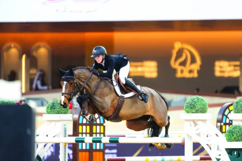 Britain’s Millie Allen topped the CSI2 Faults & Time (1.45m) on Quick Diamant HR.