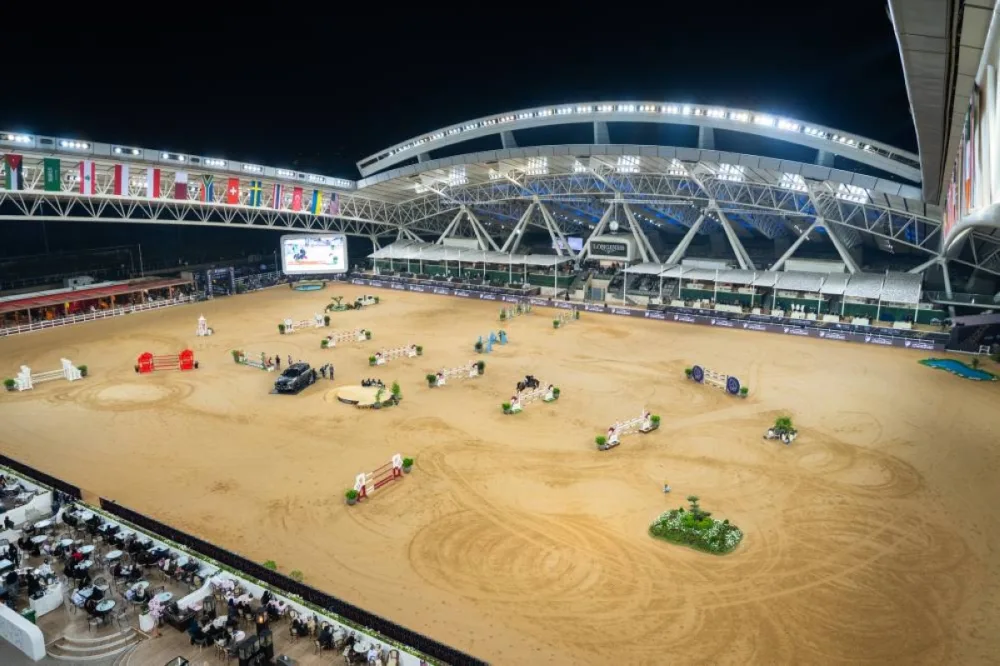 A spectacular view of the Al Shaqab arena.