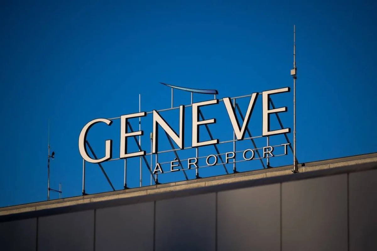 GENEVA: This photograph shows a sign of Geneva International Airport, after dozens of ground staff went on strike over a wage dispute with their employer. - AFP