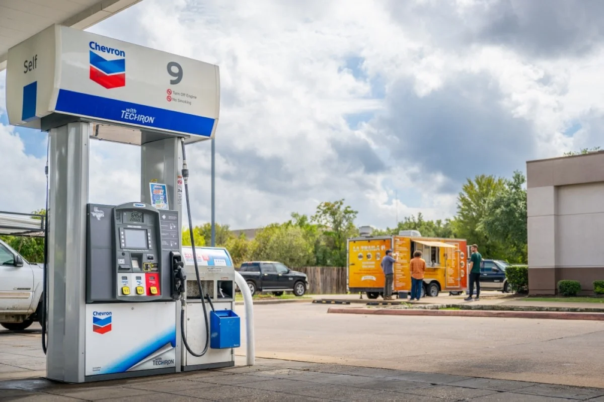 AUSTIN: A Chevron gas station is shown in Austin, Texas. – AFP