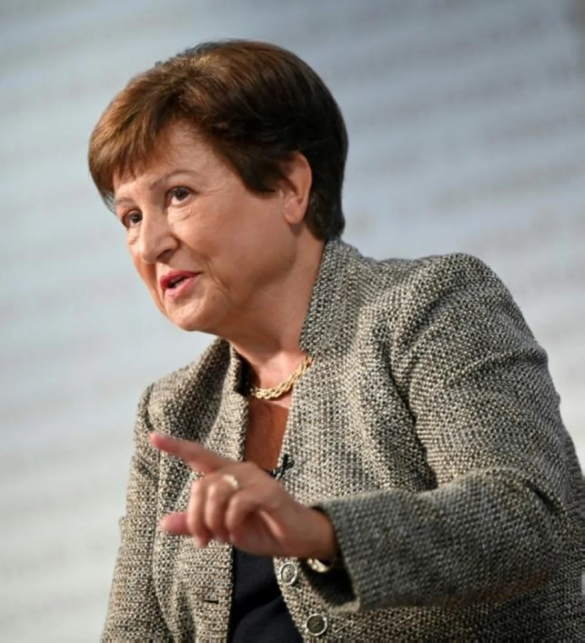 Managing Director Kristalina Georgieva says  the risk of premature easing is higher than the risk of being slightly behind.