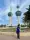 Dima poses for a picture next to the Kuwait Towers.