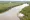 This aerial view shows mangrove and nipa palm tree forest along a river in Kono village.