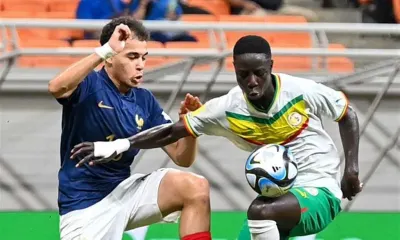 جانب من مباراة السنغال وفرنسا 
