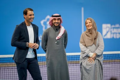 وزير الرياضة الأمير عبدالعزيز بن تركي الفيصل ونجم التنس نادال