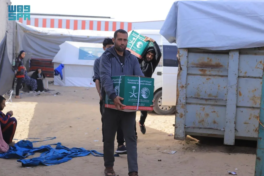 تأتي المساعدات ضمن الحملة الشعبية السعودية لإغاثة الشعب الفلسطيني