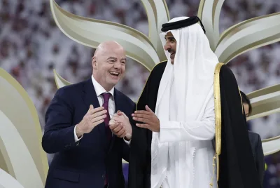 إنفانتينوحضر نهائي كأس آسيا 2023 بين منتخبي قطر والأردن
