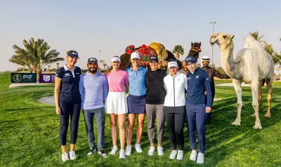 لاعبات مشاركات بطولة أرامكو السعودية النسائية الدولية للجولف