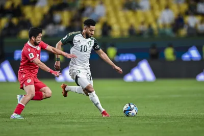 المنتخب الوطني السعودي في مواجهة طاجيكستان