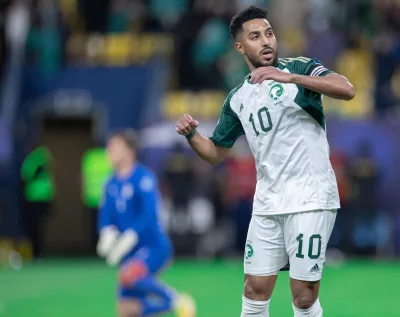 سالم الدوسري لاعب المنتخب الوطني السعودي