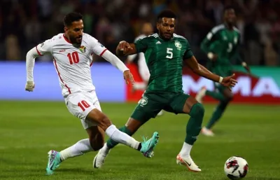 مباراة السعودية والأردن في تصفيات كأس العالم 2026