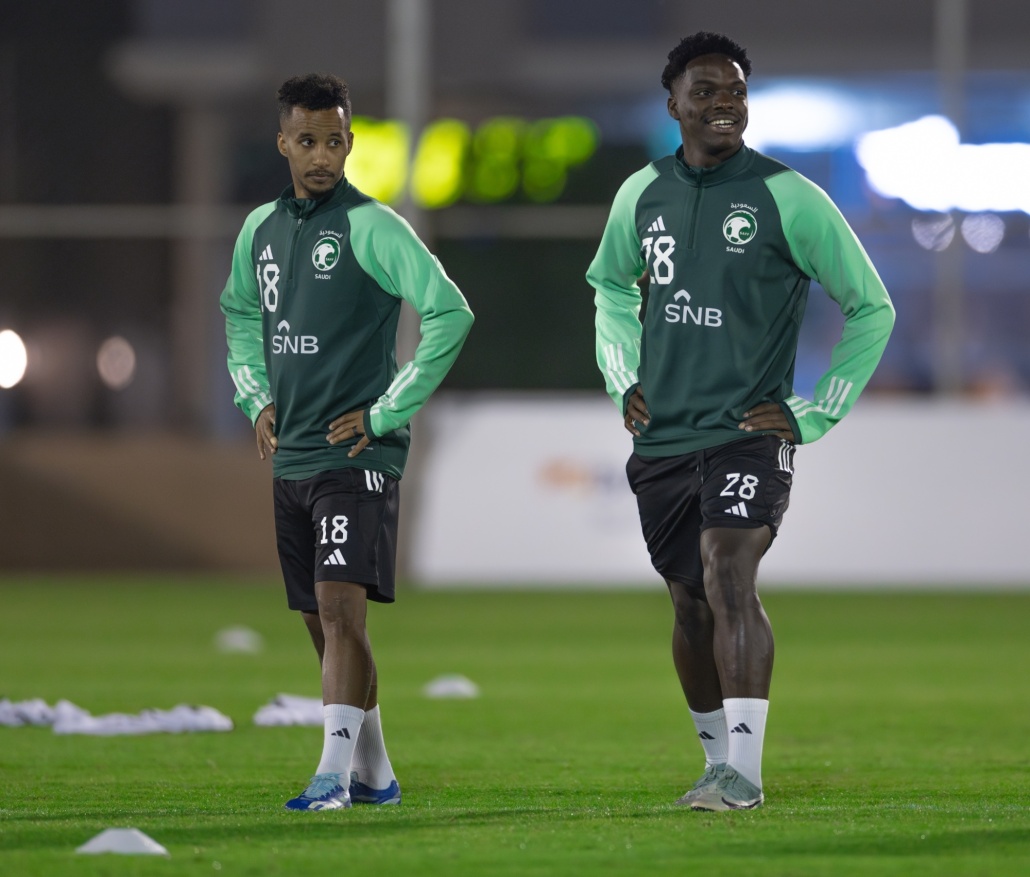 مران الأخضر استعدادًا لمواجهة الأردن