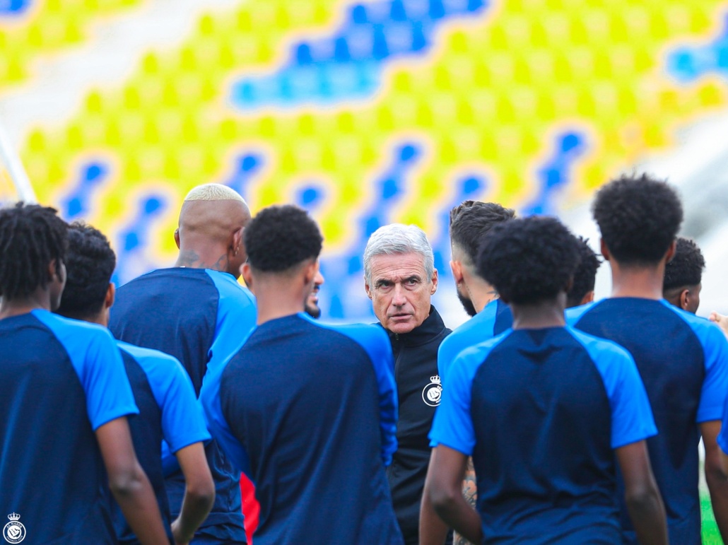 مران فريق النصر استعدادا لمواجهة الأخدود في الدوري