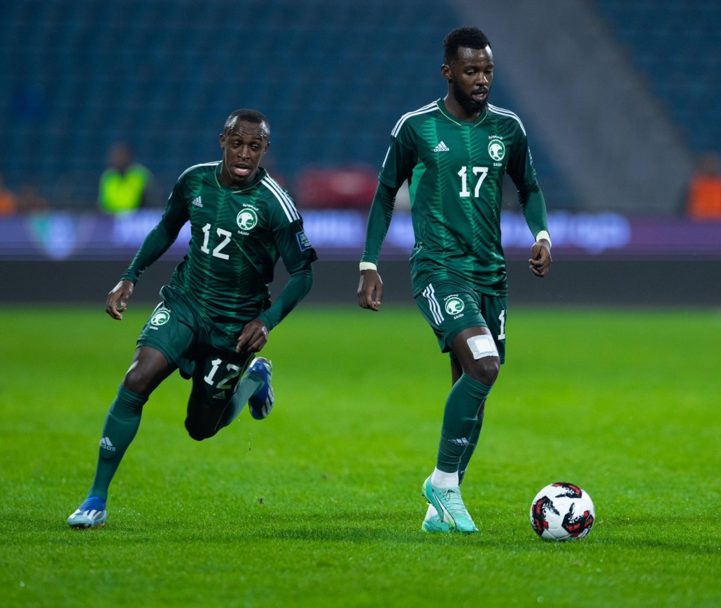 المنتخب السعودي خلال مباراة الأردن