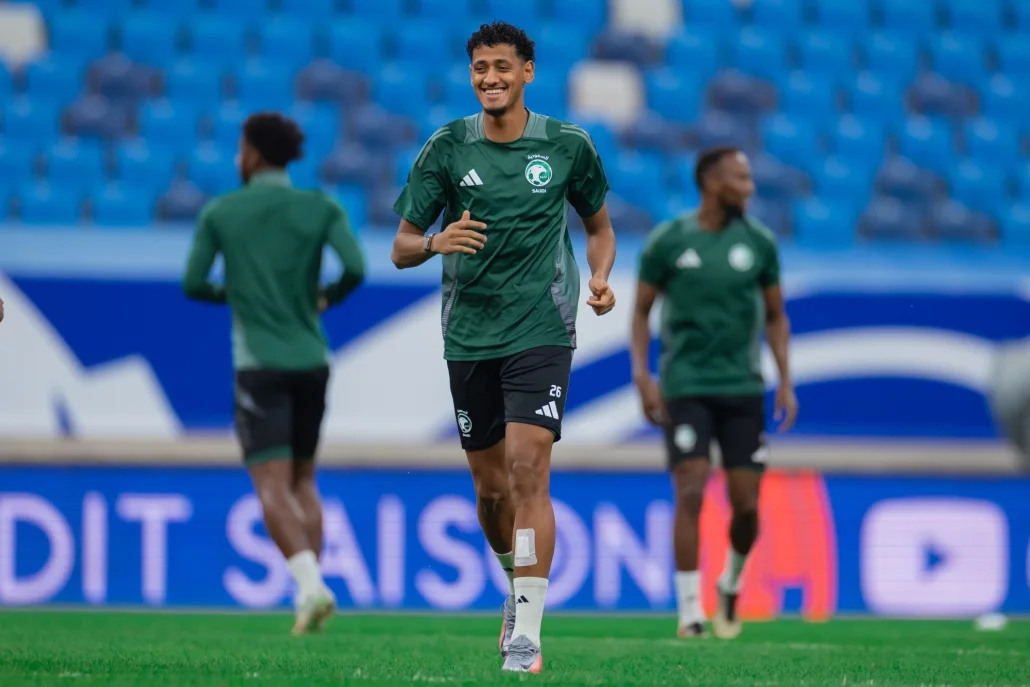 تدريبات المنتخب السعودي استعدادا لمواجهة الصين