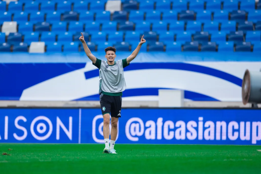 تدريبات المنتخب السعودي استعدادا لمواجهة الصين