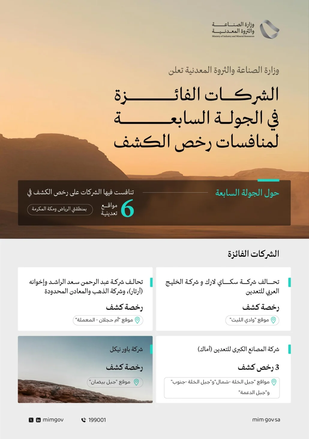 منافسات الجولة السابعة جذبت 24 عرضاً من 11 شركة محلية ودولية