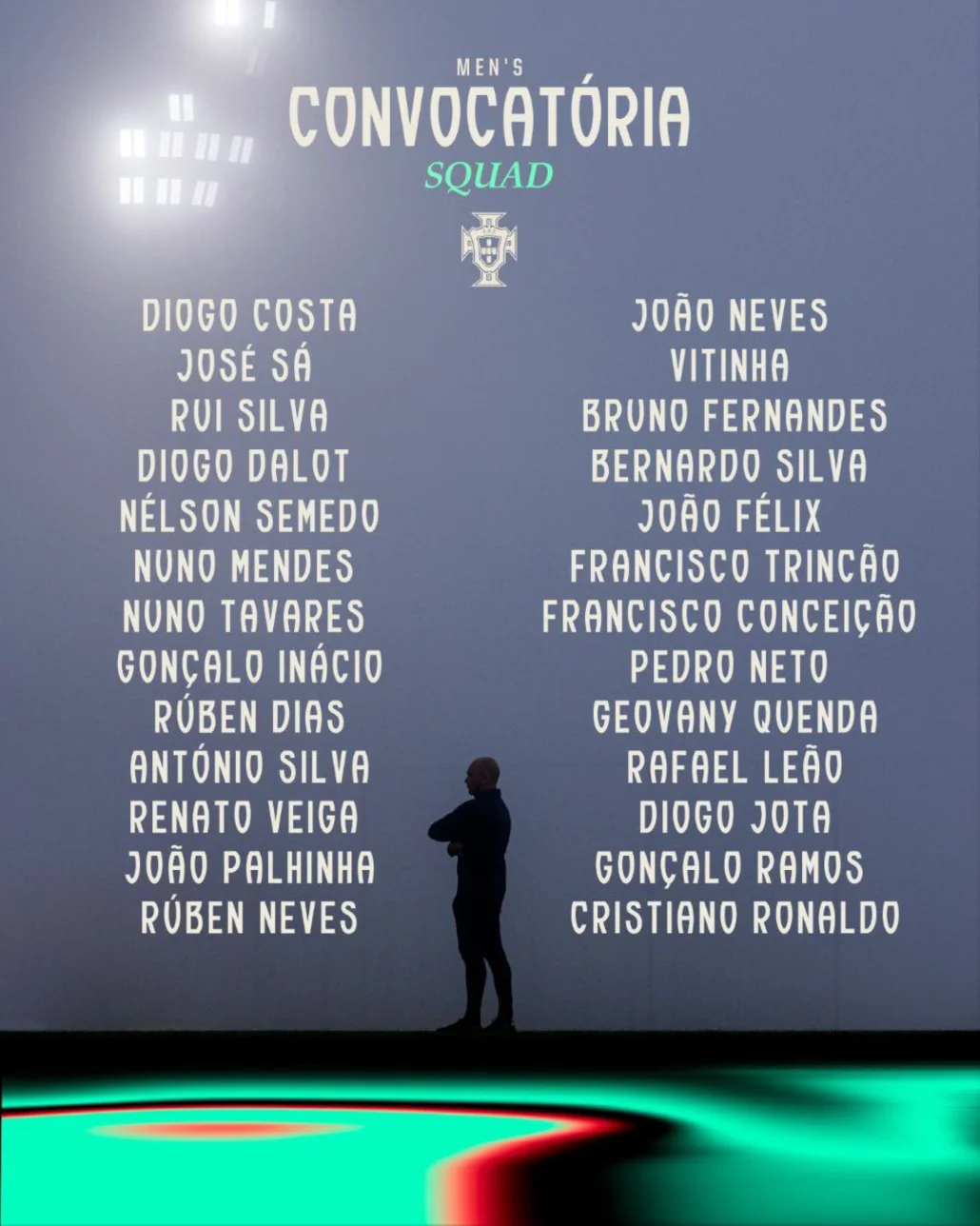 قائمة البرتغال الرسمية في توقف مارس