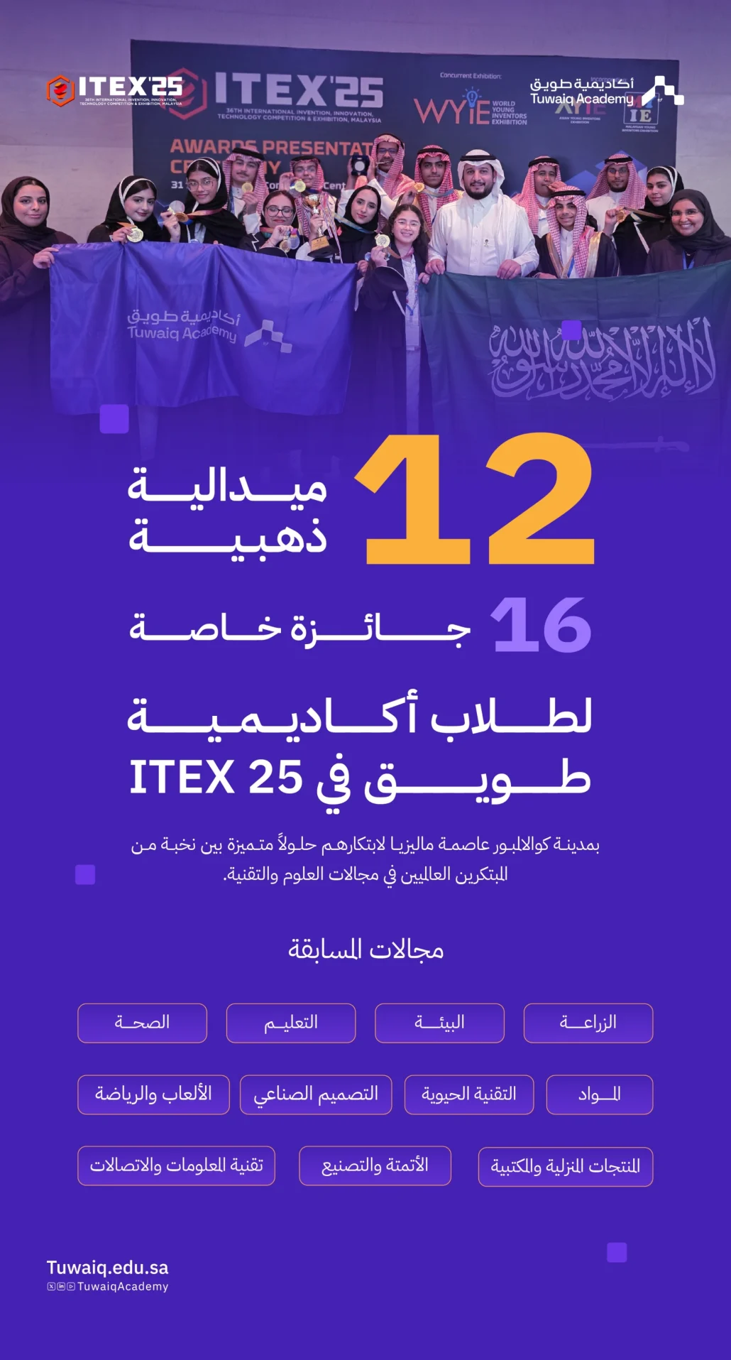 المشاركين في مسابقة المعرض الدولي للاختراعات والابتكارات التقنية
