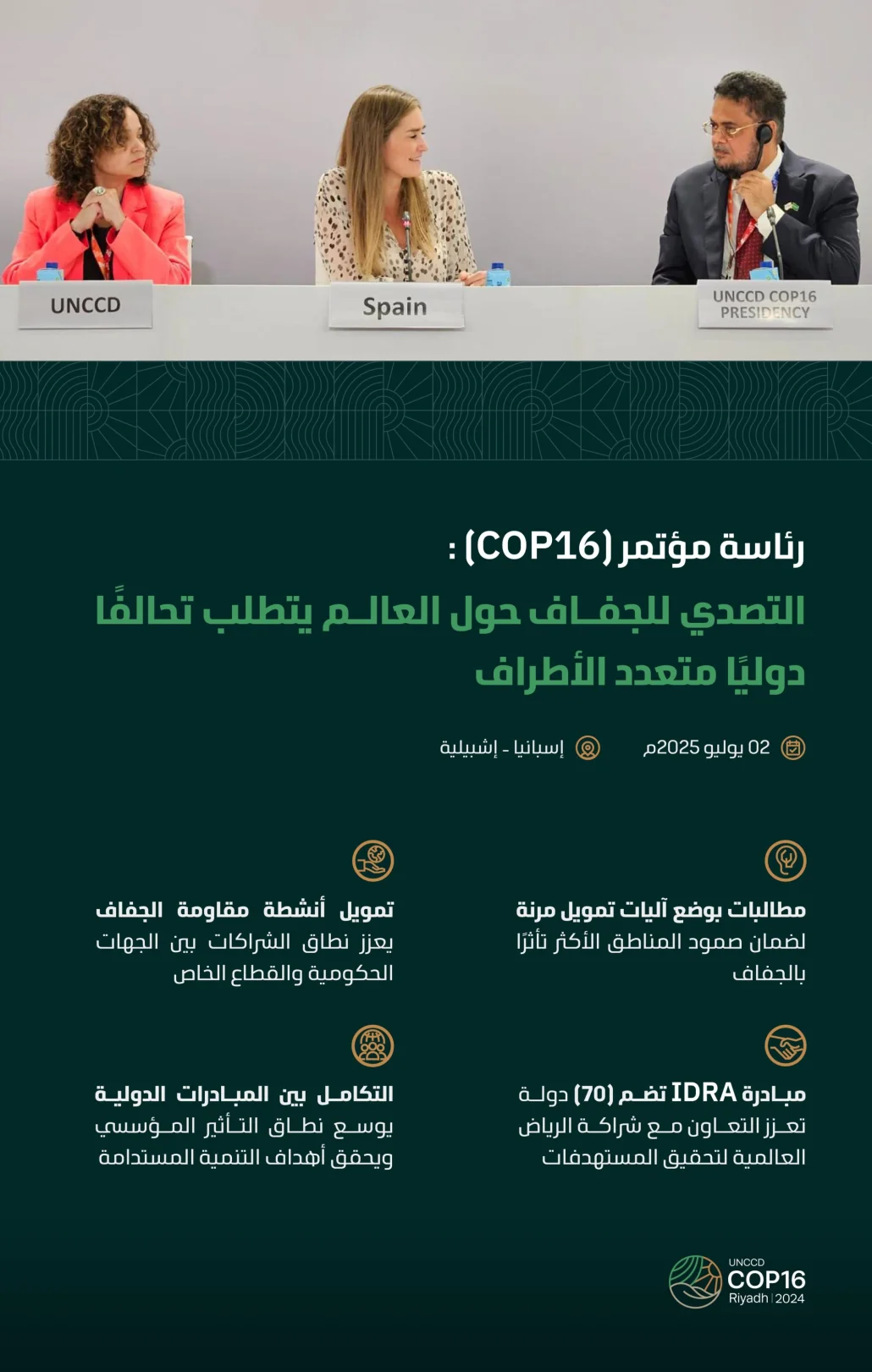 المملكة تؤكد أهمية الابتكار لمواجهة أزمات الجفاف