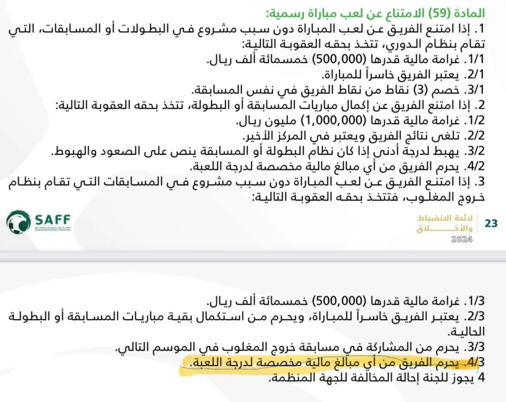 عقوبات تنتظر الهلال بعد الانسحاب من السوبر السعودي