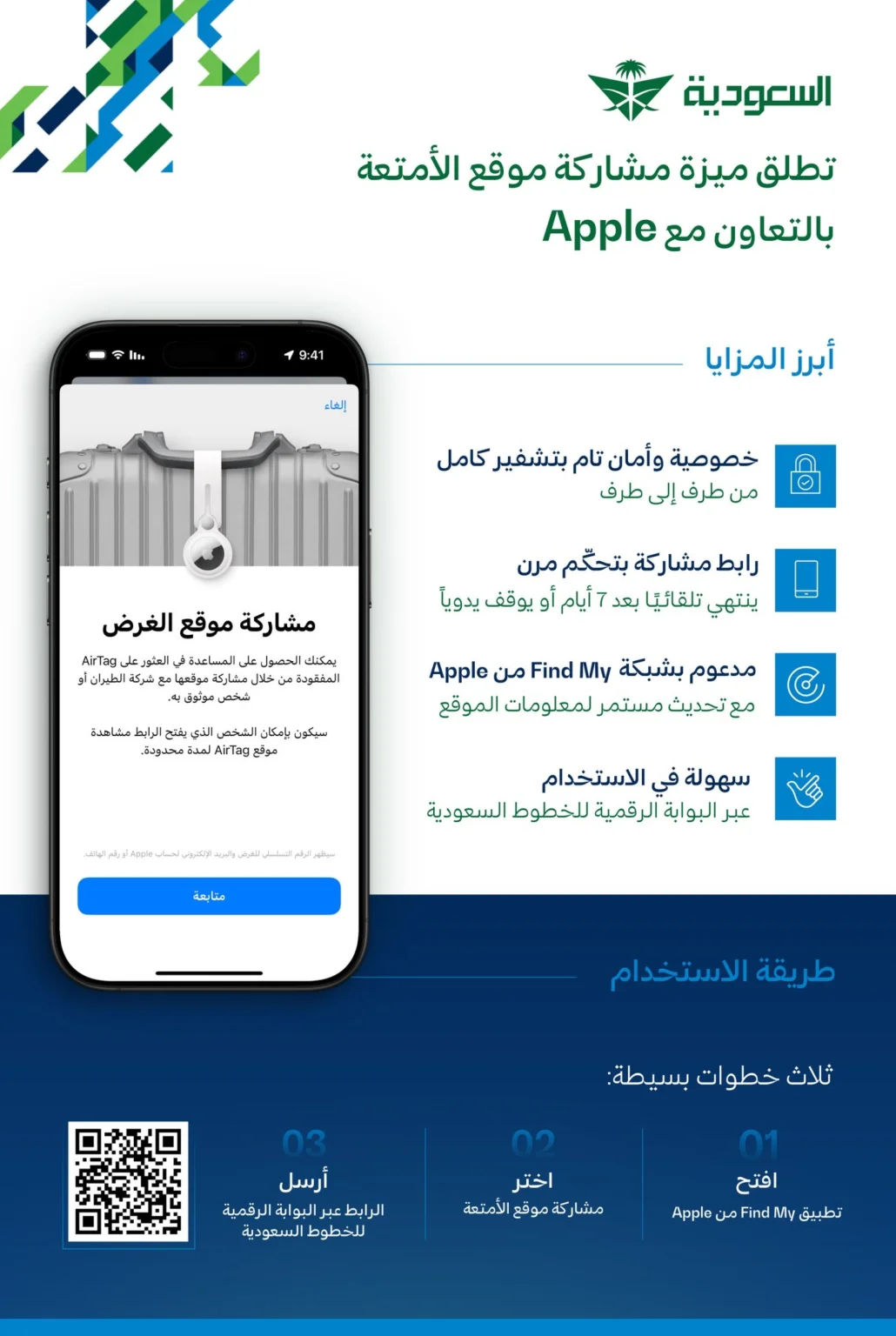 "الخطوط السعودية" تطلق ميزة جديدة لتتبع الأمتعة المفقودة