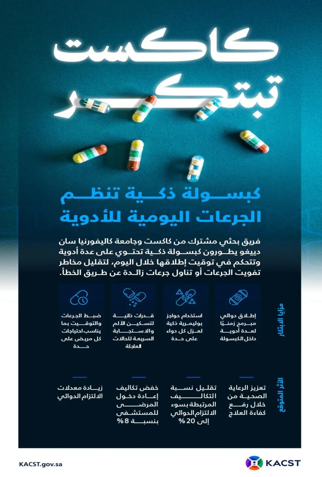 من المنتظر أن تُسهم الكبسولة في تقليل الأعباء المالية على أنظمة التصنيع الدوائي
