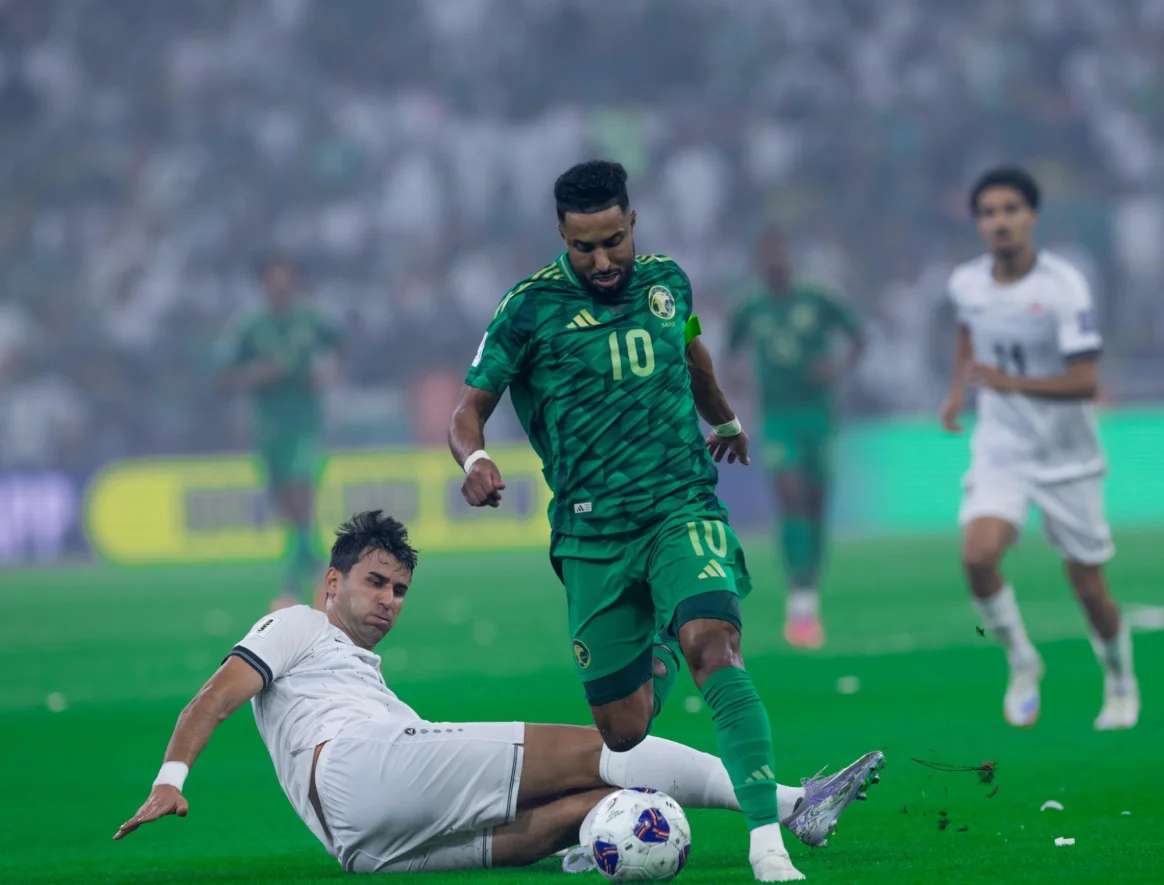 سالم الدوسري يفوز بجائزة رجل مباراة الأخضر والعراق