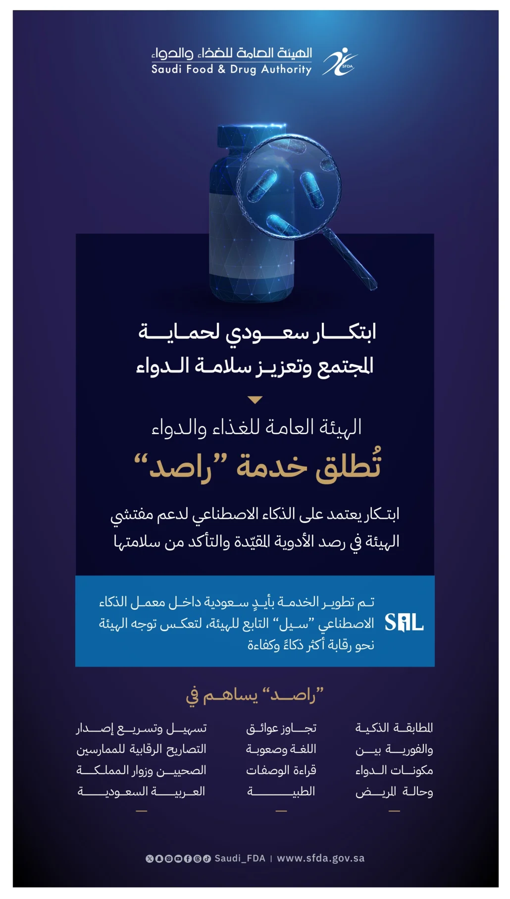 تدشين خدمة "راصد" لتنظيم دخول الأدوية مع المسافرين