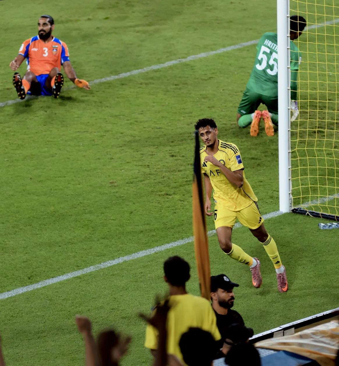 محمد مران يسجل هدفاً في فوز النصر برباعية على جوا الهندي