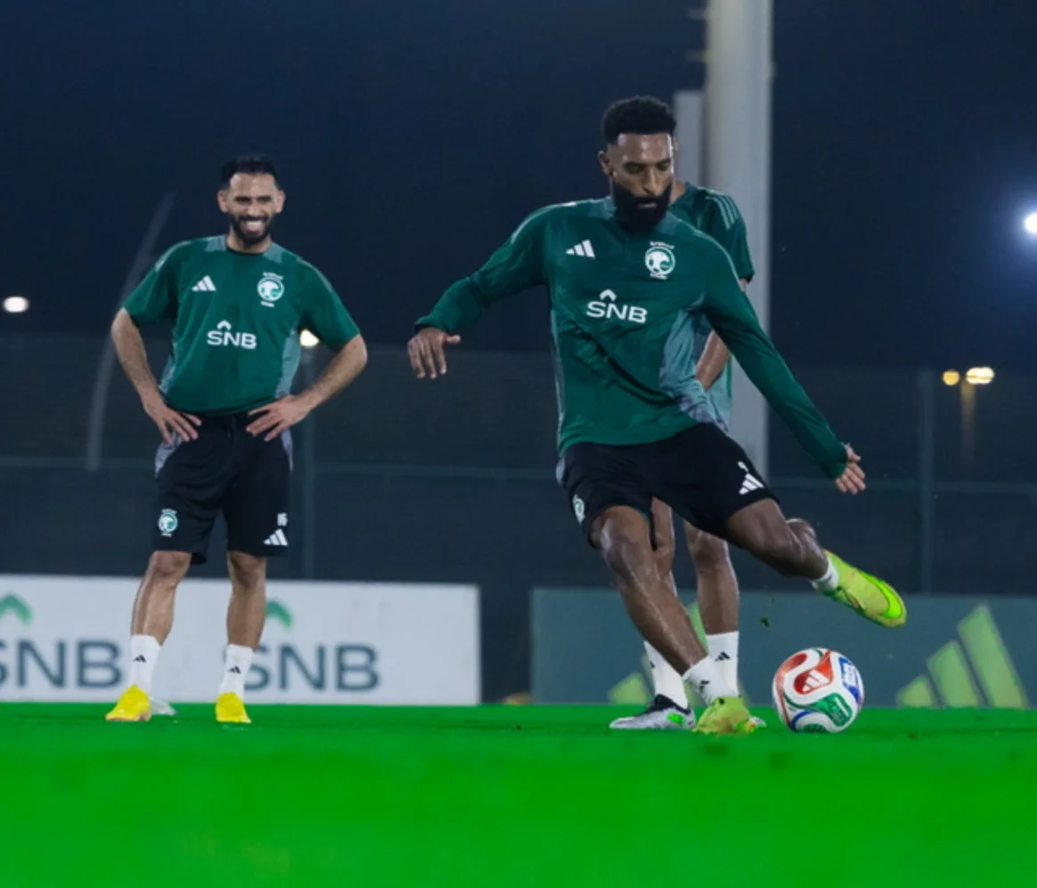 جانب من تدريبات المنتخب السعودي
