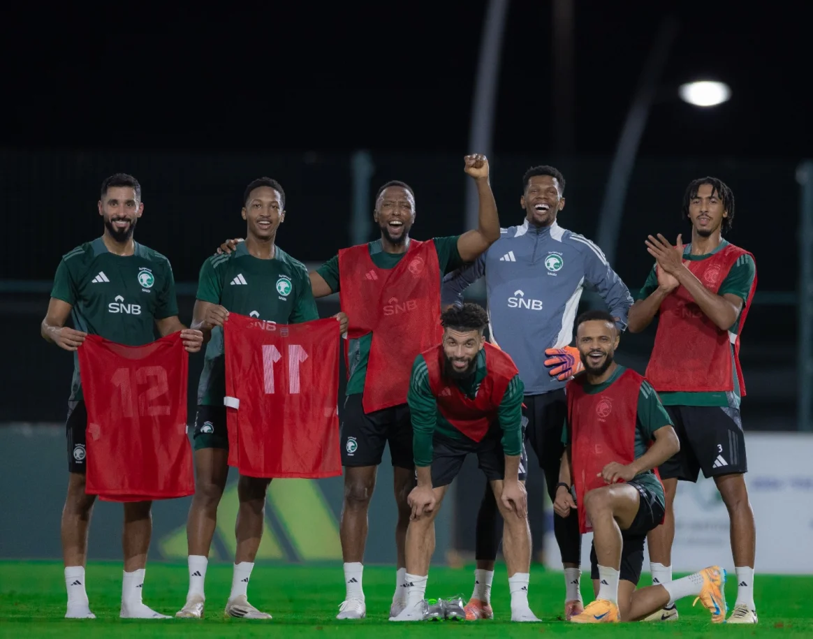 جانب من تدريبات المنتخب السعودي